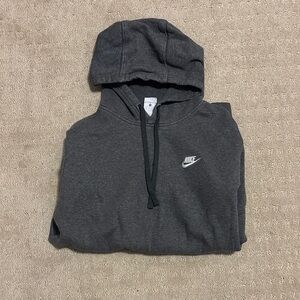 Nike Charcoal Hoodie with White Logo